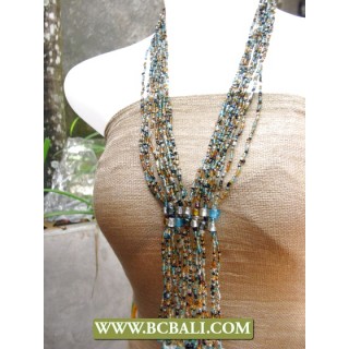 Long Necklaces mix Beaded Layer